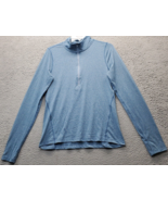 LIVE LOVE DREAM Activewear Shirt Womens Medium Blue Thumb Hole Sleeve Ha... - $18.49