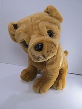 Play By Play Plush  Tan Shar Pei Bulldog Puppy Dog Wrinkles 11&quot; Realistic - £24.47 GBP