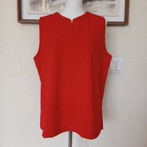 Liz Claiborne Womens Textured Red Sleeveless Top Sz PXXL Career Workwear Office - $21.57