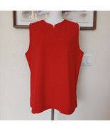 Liz Claiborne Womens Textured Red Sleeveless Top Sz PXXL Career Workwear... - $21.57