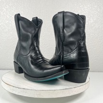 Lane SMOKESHOW Black Cowboy Boots 7.5 Leather Snip Toe Western Short Ank... - $158.40