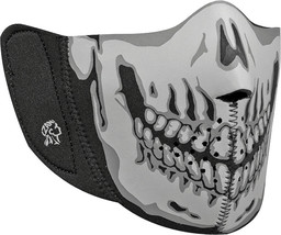 Zan Headgear Adult Modi-Face Detachable Mask Neoprene Gray Skull WBNFM004H - £6.93 GBP