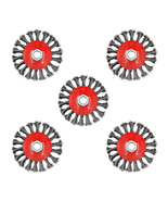 5 Pack 4 Inch Twist Knotted Wire Wheel Brush for Angle Grinder with 5/8 ... - €23,81 EUR
