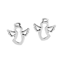 Playful and Petite Flying Angels Sterling Silver Stud Earrings - £9.54 GBP