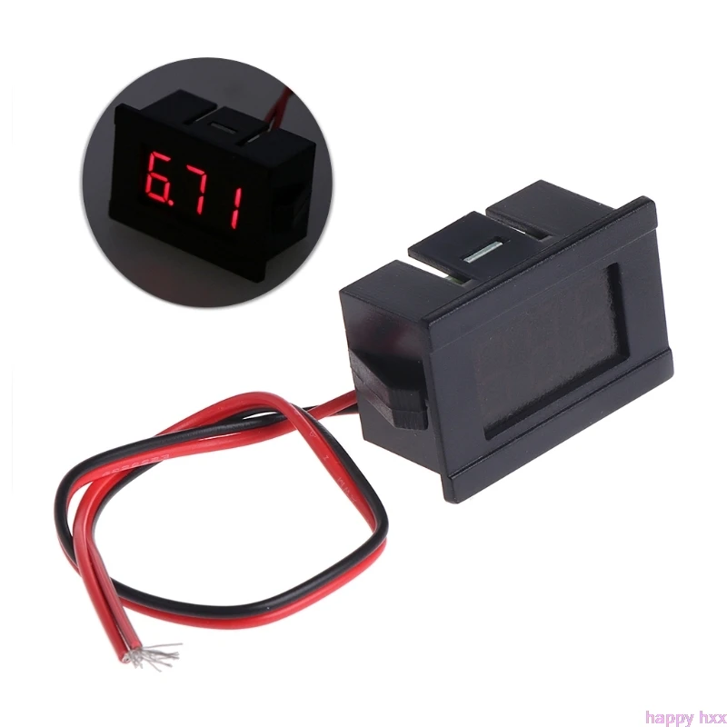 Dc 2 wires 4 5 30v mini led digital display voltmeter volt voltage panel meter thumb200