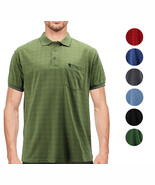 Men&#39;s Cotton Blend Embroidered Logo Short Sleeve Classic Polo Shirt - $467.38 MXN