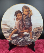 Vintage Bradex Plate 10 1/2&quot;Children of Aberdeen Series Brother and Sist... - £9.87 GBP