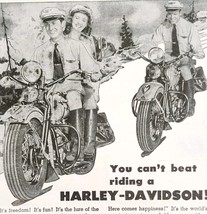 1948 Harley Davidson Motorcycle Advertisement Automobilia Vintage Bikes ... - $570.90 MXN