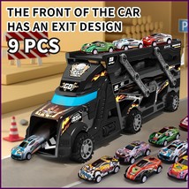 9pcs Transformable Toy Truck Set w/ Foldable Launcher &amp; 8 Alloy Cars | K... - $24.33