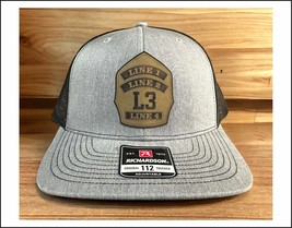 Firefighter Shield Custom Leather Badge Richardson 112 Hat - $26.72