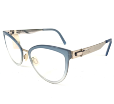 OVVO OPTICS Eyeglasses Frames 3789 c L63B Blue Clear Gold Cat Eye 50-19-135 - £164.25 GBP