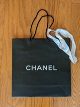 Chanel Black White Reusable Paper Shopping Bag Rope Handle 13&quot; X 13&quot; X 5&quot; - £18.67 GBP