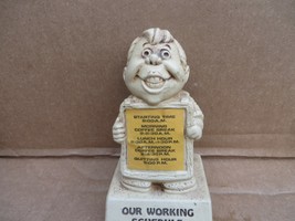 Vintage 1970&#39;s Cm Paula Co Figure Our Working Schedule - £11.15 GBP