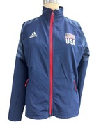 Adidas Women&#39;s USA Volleyball Zip Warm Up Jacket Size L - $457.31 MXN