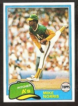 Oakland A&#39;s Athletics Mike Norris 1981 Topps # 55 nr mt  - £0.39 GBP