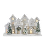 LED Flocked Winter Village Display 17&quot;L - $1,309.68 MXN