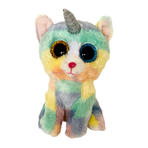 Ty Beanie Boos Cat Unicorn Heather Unicat Plush Toy Stuffed Animal No Ta... - $10.95
