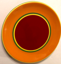 Dansk Caribe Aruba Ceramic Stoneware Retired Red Orange Dinner Plate 10.5&quot; - £11.26 GBP