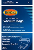 KENMORE TYPE C VACUUM BAGS FOR MODELS 5055, 50557 AND 50588 6 Pack - $10.88
