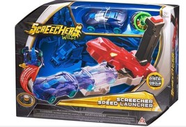 Screechers Wild Rapid Fire Disc Blaster Purple Car Speed Launcher Damage... - £31.25 GBP