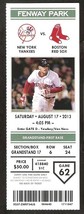 New York Yankees Boston Red Sox 2013 Ticket David Ortiz HR Jacoby Ellsbury 3 Hit - £3.12 GBP