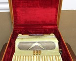 Vintage Federfisa Italy Accordion 60&#39;s Bakelite Pearlescent White Gold w... - $593.01
