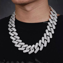 Heavy 30MM Cuban Link Chain and Bracelets Iced Out Miami Hip Hop Bling Rapper - £1,382.60 GBP