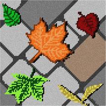 Pepita Leaves On Cobblestones Needlepoint Canvas - £40.22 GBP+