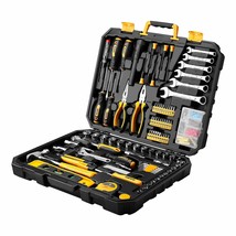 208 Piece Tool Set,General Household Hand Tool Kit With Plastic Toolbox Storage  - £81.77 GBP