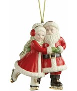 Lenox Ice Skating Santa and Mrs. Claus Ornament C21065 - £28.90 GBP
