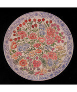 Floral Decorative Plate Wall Art Chinese Influence 10 7/16 inch Made in ... - £27.51 GBP