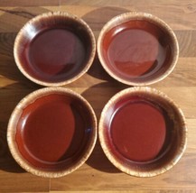 Vintage Brown Drip Glaze 6-5/8” Bowls Lot Of 4 - £26.04 GBP