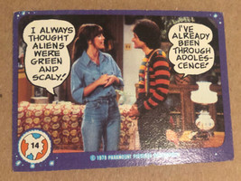 Vintage Mork And Mindy Trading Card #14 1978 Robin Williams Pam Dawber - £1.47 GBP