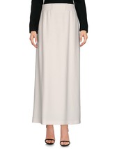 NWT 100% AUTH Max Mara White Crepe Elastic Waist Maxi Skirt Sz US 8/IT 42 - £237.27 GBP