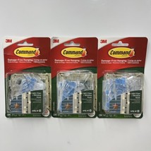 3M Command Christmas Holiday 16 Clear Light Clips + 1 Hook Damage-Free 3 Pack - £15.33 GBP