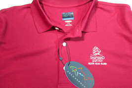 NWT Greg Norman PlayDry Shipyard Hilton Head Burgundy Red Golf Polo Shirt L - $53.19