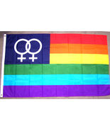 GAY PRIDE LESBIAN RAINBOW BANNER 3 x 5 lesbien female - $13.64