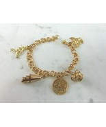 Womens Vintage Estate 14k Gold Charm Bracelet 25.4g  E3094 - £2,445.30 GBP