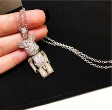 Bling S925 Silver crystal necklace,Instagram style sparkling necklace Acc - £57.00 GBP