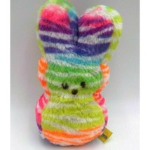 Rainbow Neon peep Plush Easter bunny 6&quot; - £7.06 GBP