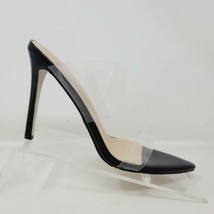 Vivianly Women&#39;s Sandal Sz 10 M Clear Strap Pointed Toe Black Stiletto Heel - £22.22 GBP