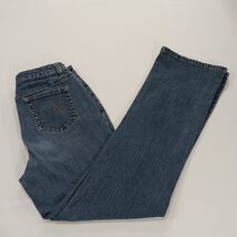 St. John's Bay Women's Blue Stretch Secretly Slender Bootcut Denim Jeans Size 4S image 2