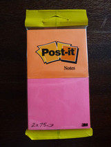 2x orange and purple 3M Post-it Notes original retail pack NEW - £10.27 GBP