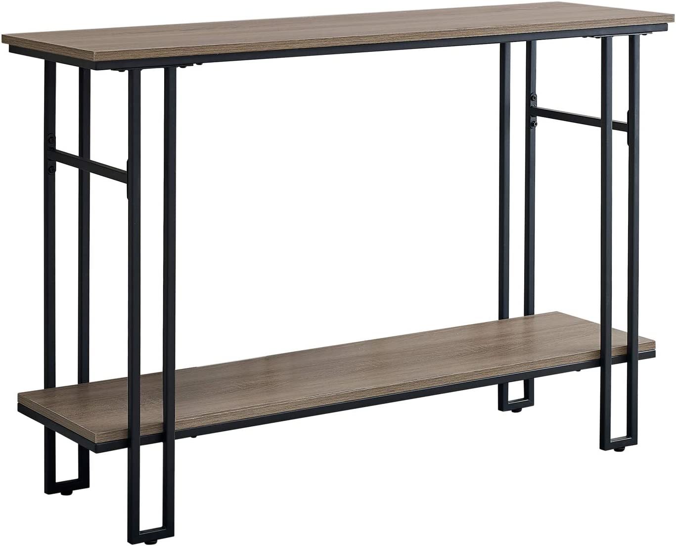 Primary image for Long Narrow Metal Frame Console Table, 48" Long, Dark Taupe, From, And Sofa.