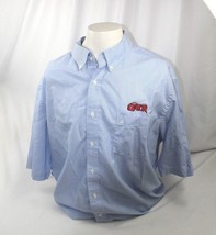 Nautica Men’s XXL Blue Pin Stripe Collar Shirt w/ Custom Embroidered GATOR Logo - £15.58 GBP