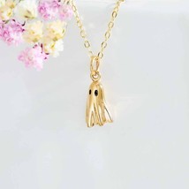 Bronze Ghost Necklace with Gold Fill Chain - £24.61 GBP