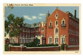 1960 St. Mary&#39;s Church Fall River Massachusetts Postcard - £13.74 GBP