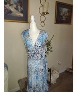 Glamour Women’s Teal Pleated A Line Dress Size 12 V-Neck Sleeveless With... - $301.72 MXN