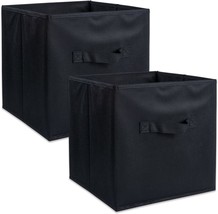 Collapsible Organizer Cube, Small Set, 11X11X11&quot;, Black, 2 Count, Dii Non Woven - £24.32 GBP