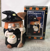 Punkin Patch Kids Vtg Ceramic Witch Potpourri Burner Exclusively By Trenditions  - £7.83 GBP